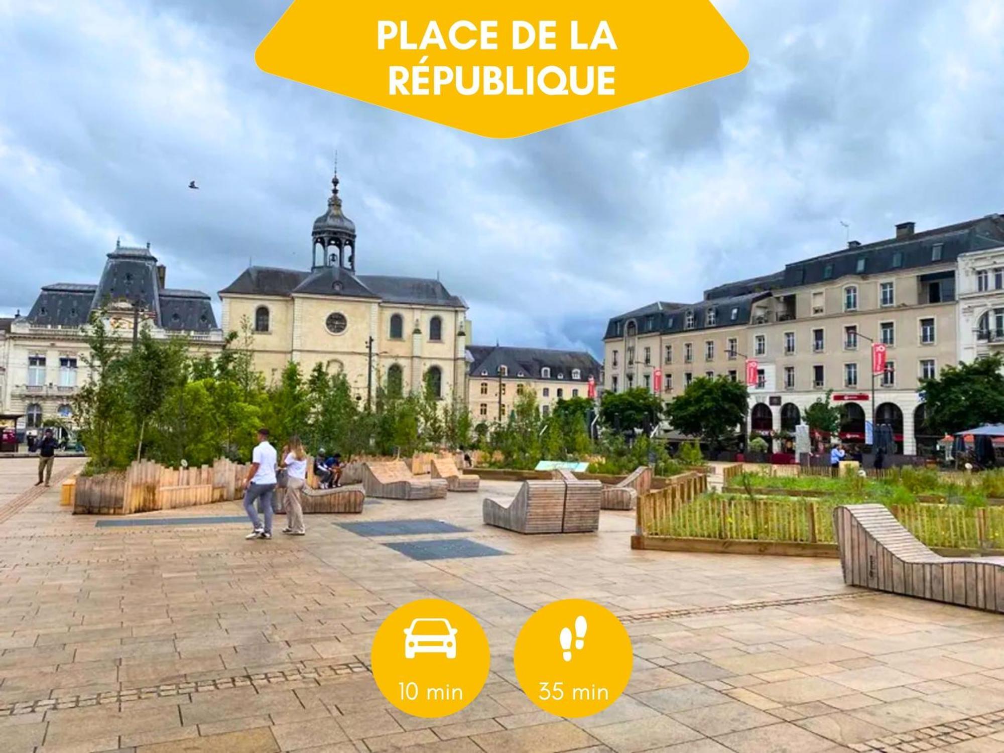 Ideal Groupe - Grands Espaces - 4 Chambres - Parking Gratuit - Proche Centre, Gare & Transports - Wifi - Offre Special De Reduction Jusqu'A -50 Le Mans Exterior foto